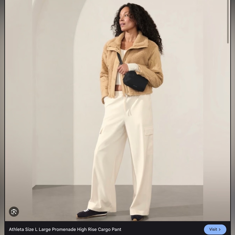 NWT Athleta Promenade High Rise Cargo Pant LT L tall